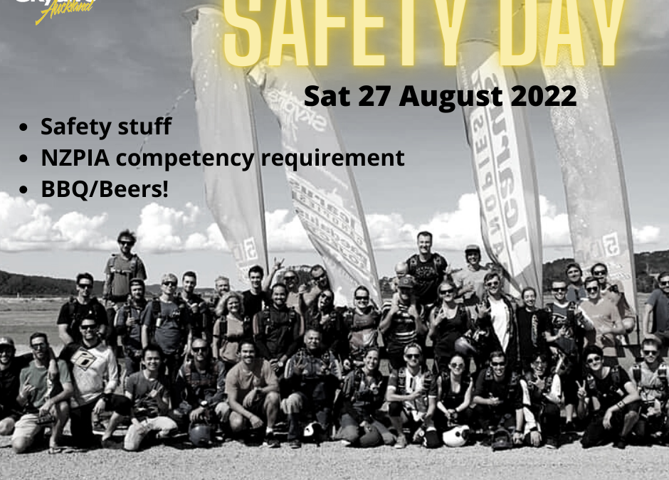 Skydive Auckland Safety Day – 27 August